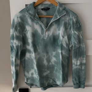 Two Piece Quarter Zip Pullover and Short Set - S